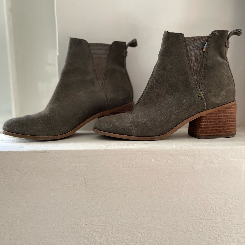 Toms Grey green ankle boots